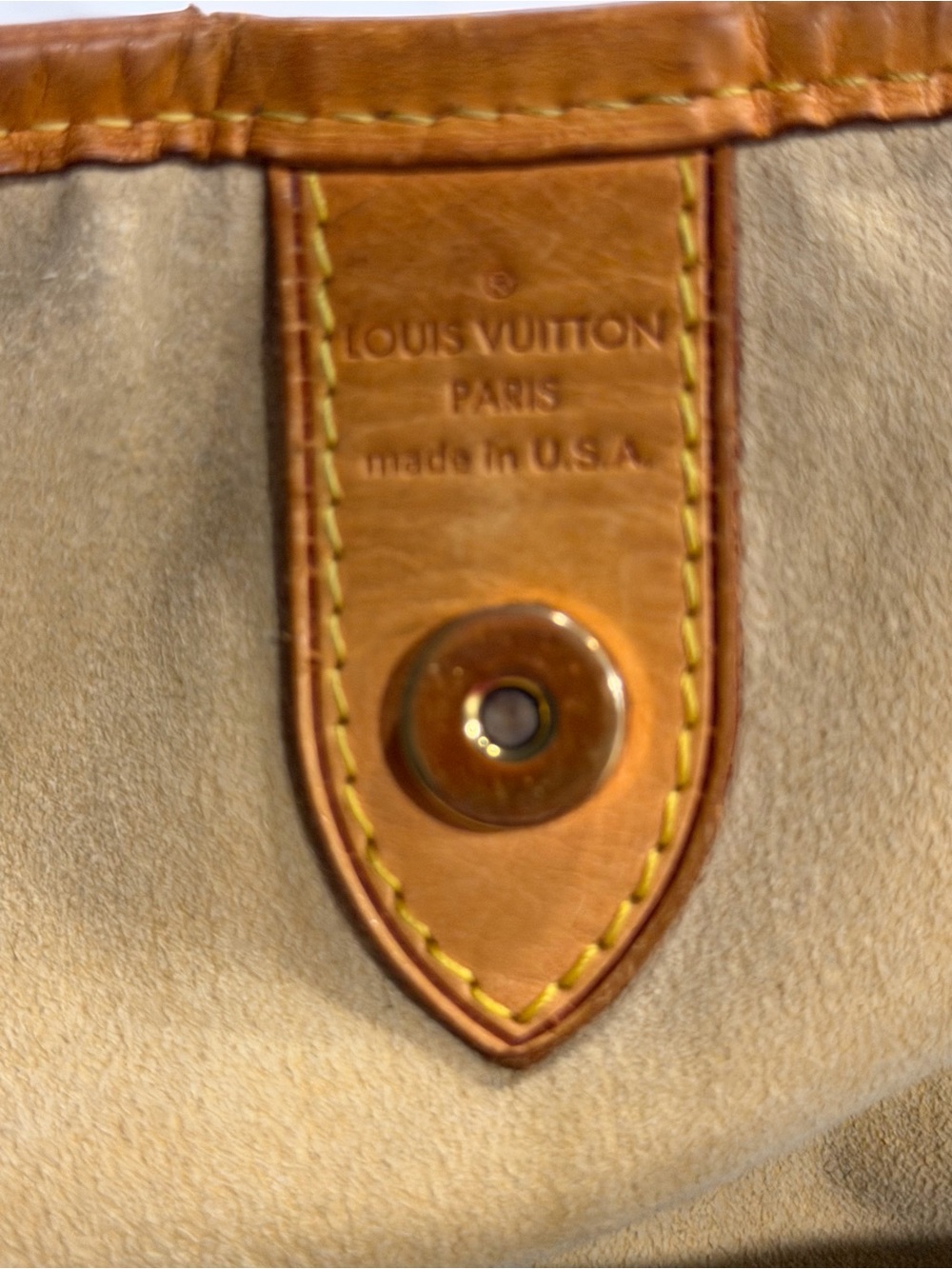 Auth LV Designer-Inspired Cream Checkered Shoulder Bag custom Smurfette Artwork - Picture 4 of 5